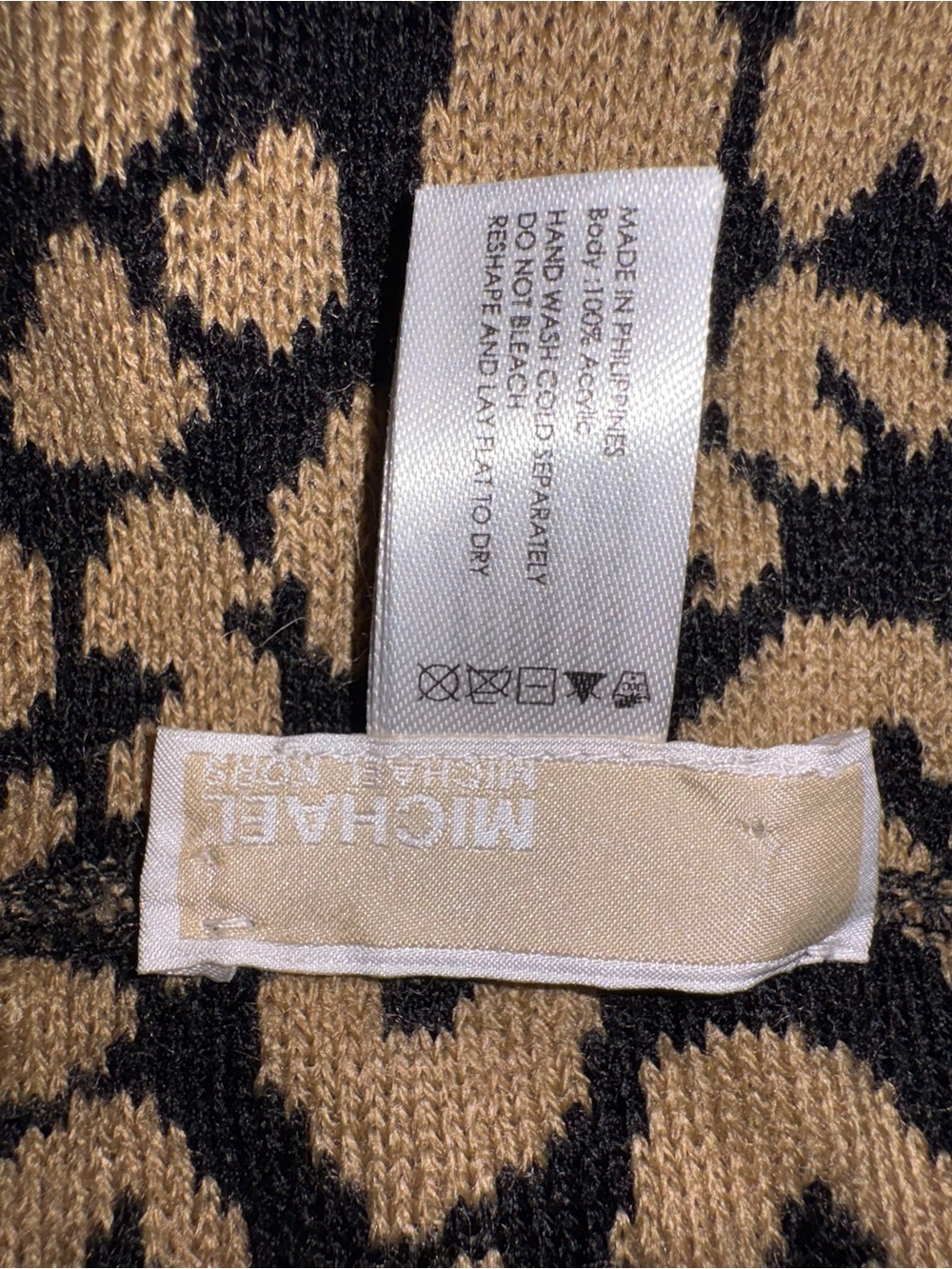 Michael Kors Leopard Print Scarf - Picture 4 of 4